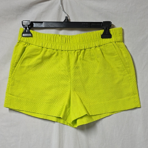 J. Crew Women's Bright Yellow Cotton Chino Shorts Size 00 - Picture 1 of 4